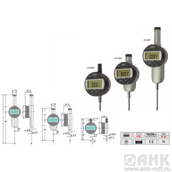 Индикаторы Vogel цифровые IP 65 с выводом данных DUO