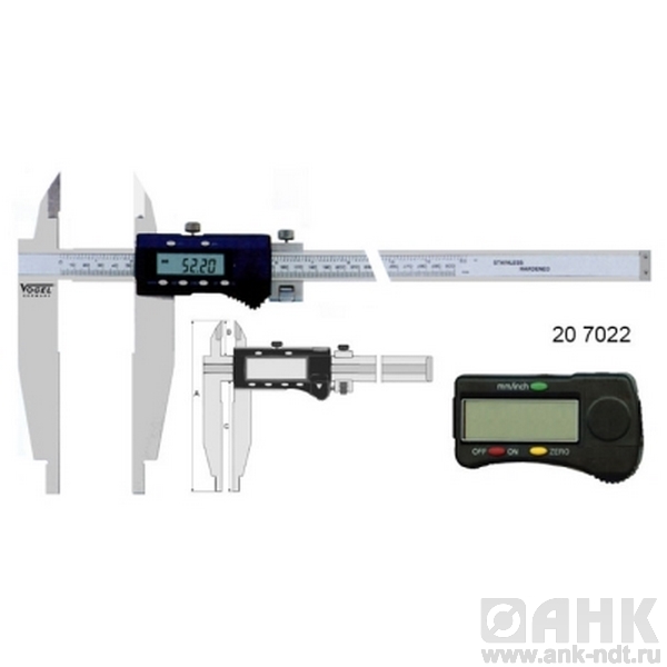 Штангенциркули Vogel цифровые двусторонние