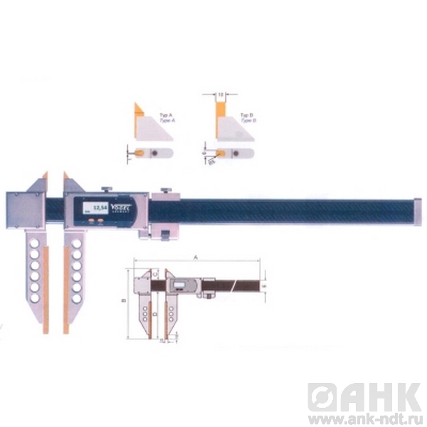 Штангенциркули Vogel цифровые для больших измерений облегченные